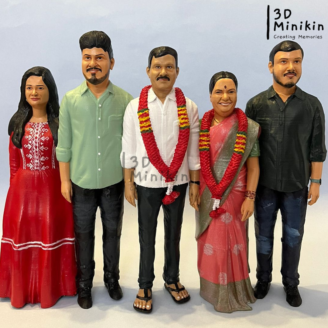 Personalized Family Full Body 3D Miniature