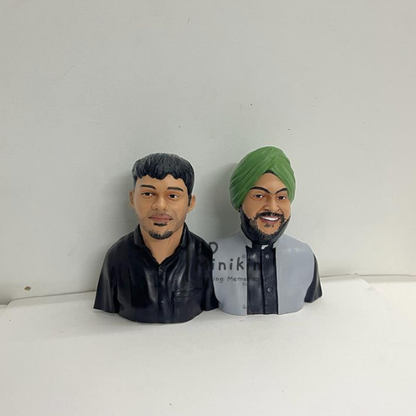 Personalized Couple Half Bust Miniature