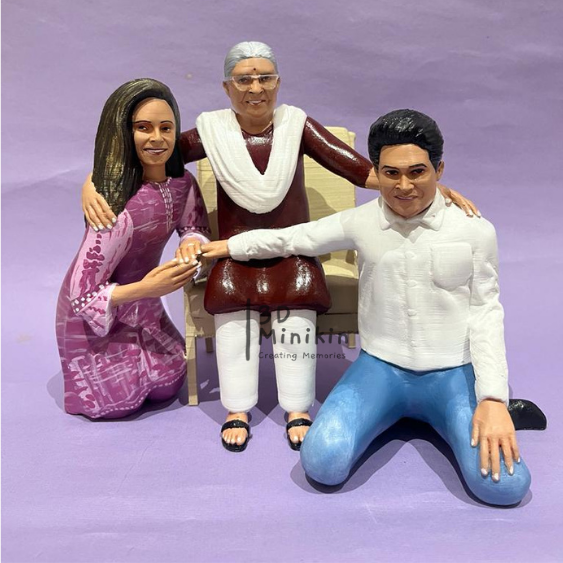 Personalized Family Full Body 3D Miniature