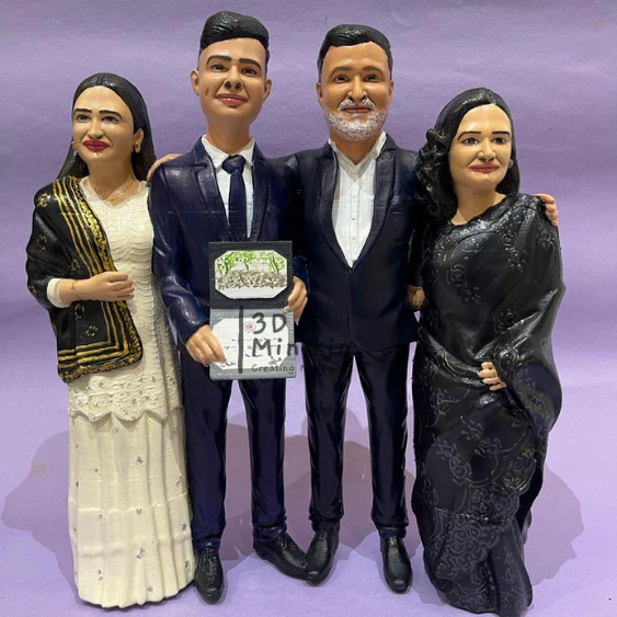 Personalized Family Full Body 3D Miniature