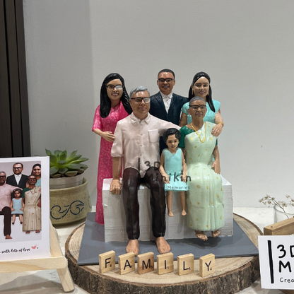 Personalized Family Full Body 3D Miniature