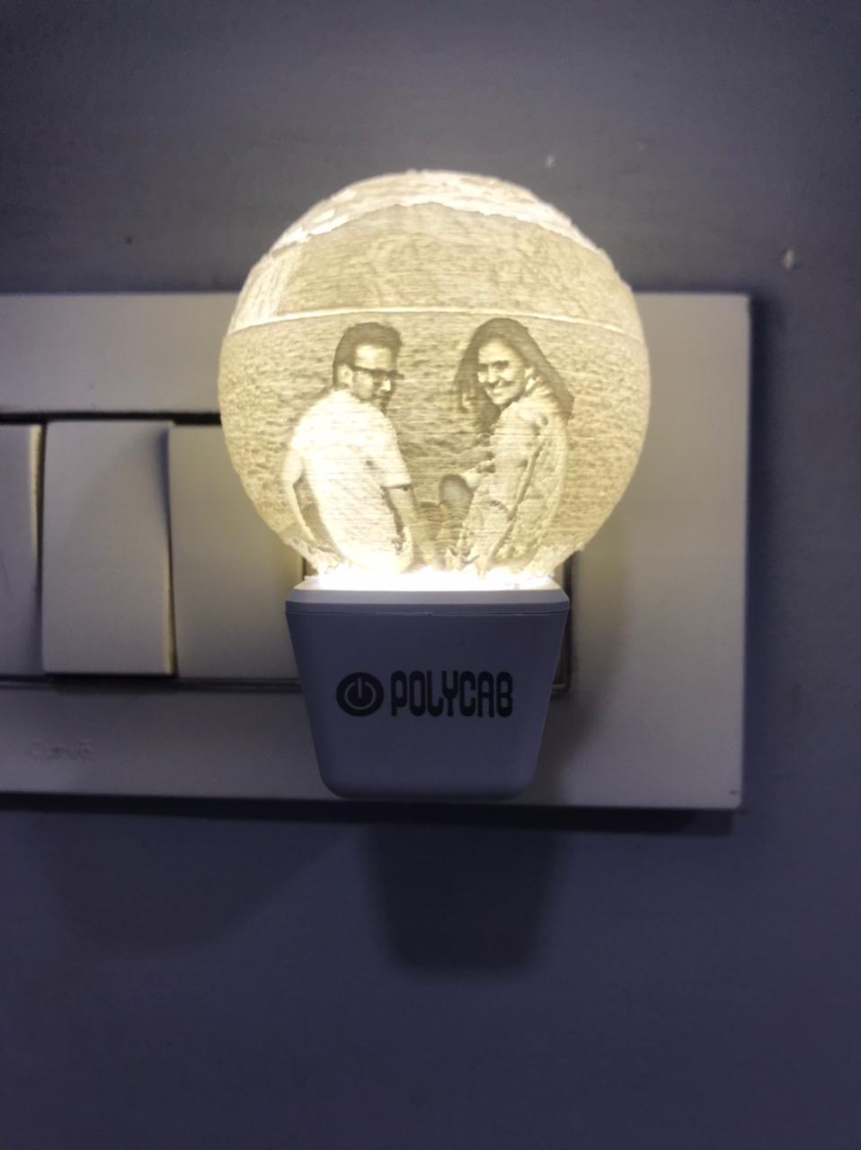 Personalized 3D Moon Socket Night Lamp